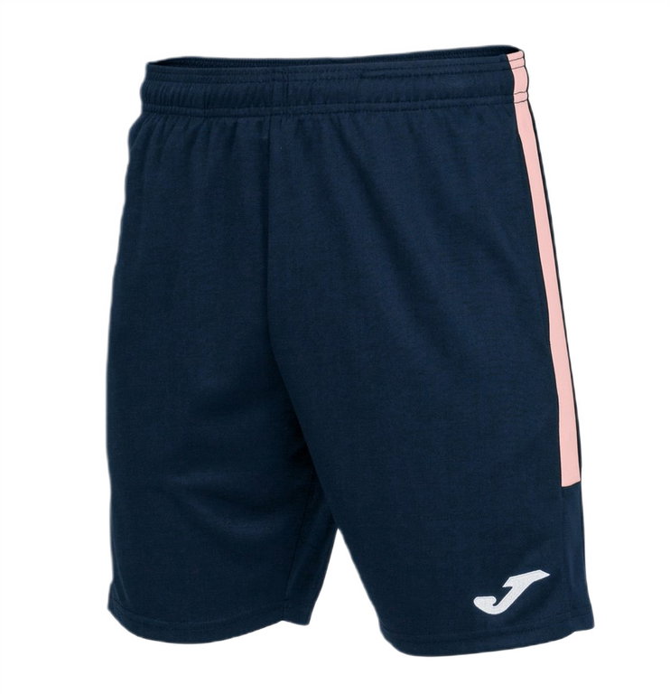 Joma Trainingshose Eco Championship Bermuda (optimale Bewegungsfreiheit, elastischer Bund mit Kordelzug) kurz marineblau/rosa Herren