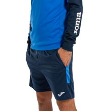 Joma Eco Championship Bermuda Training Trousers (optimal freedom of movement, elastic waistband with drawstring) short navy blue/royal blue men's