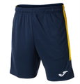Joma Trainingshose Eco Championship Bermuda (optimale Bewegungsfreiheit, elastischer Bund mit Kordelzug) kurz marineblau/gelb Herren