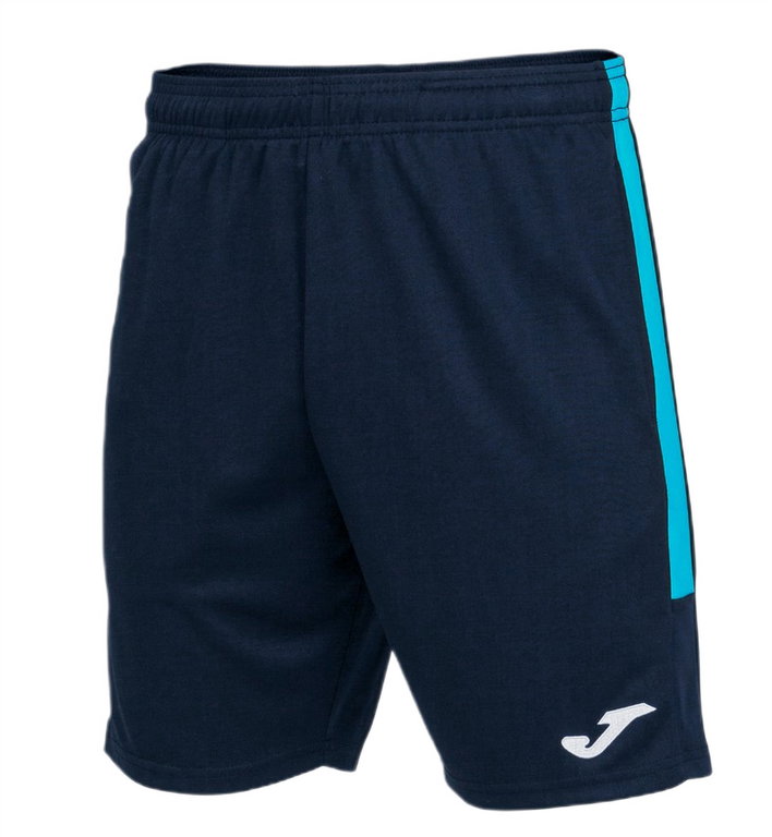 Joma Trainingshose Eco Championship Bermuda (optimale Bewegungsfreiheit, elastischer Bund mit Kordelzug) kurz marineblau/türkis Herren