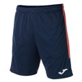 Joma Trainingshose Eco Championship Bermuda (optimale Bewegungsfreiheit, elastischer Bund mit Kordelzug) kurz marineblau/orange Herren