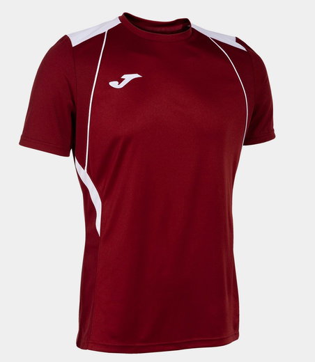 Joma Sport-Tshirt Championship VII (leicht, atmungsaktiv) weinrot/weiss Herren