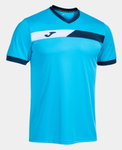 Joma Tennis-Tshirt Court (V-Ausschnitt) hellblau Herren