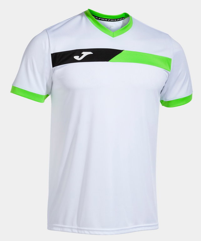 Joma Tennis-Tshirt Court (V-Ausschnitt) weiss/grün Herren