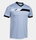 Joma Tennis-Tshirt Court (V-Ausschnitt) hellgrau/marineblau Herren