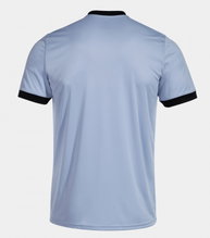 Joma Tennis T-shirt Court (V-neck) light grey/navy blue Men