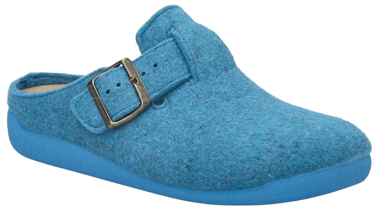 Josef Seibel Hausschuhe Filzpantoffel Cara 01 blau Damen