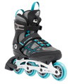 K2 Łyżworolki Alexis 80 Alu (Kółka: 80mm/82A, Łożyska: ABEC 5) szare/cyjanowe damskie