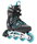 K2 Inline Skates Alexis 80 Alu (Rollen: 80mm/82A, Kugellager: ABEC 5) grau/cyanblau Damen