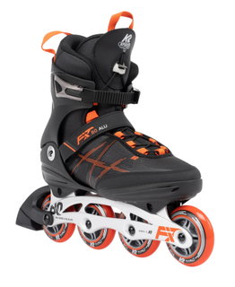 K2 Inline Skates F.I.T. 80 Alu (Rollen: 80mm/82A, Kugellager: ABEC 5) schwarz/orange Herren