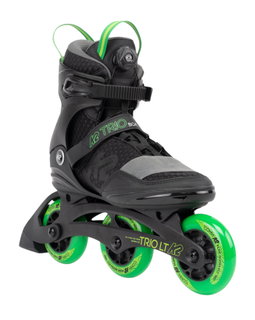 K2 Inline Skates Trio LT 100 Boa (Rollen: 100mm/85A, Kugellager: ILQ 7) schwarz/grün Herren