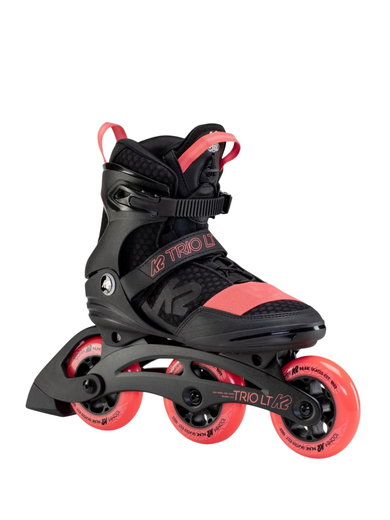 K2 Inline Skates Trio LT 100 (Wheels: 100mm/83A, Bearings: ILQ 7) black/coral ladies