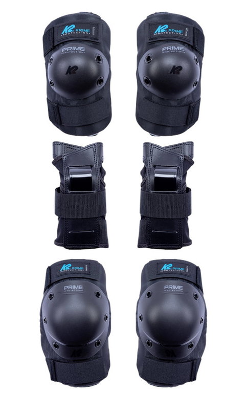 K2 Schutzausrüstung Prime Pad Set (Knieschoner, Ellbogenschützer, Handgelenkschutz) Damen - 3er Set