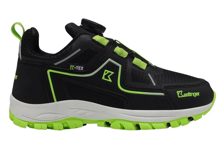 Kastinger Wander-Freizeitschuhe Preiner Low KTX (wasserdicht) schwarz/lime Kinder (33-35)