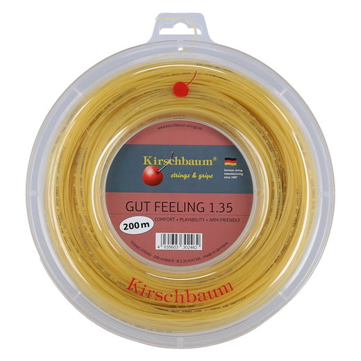 Kirschbaum Tennissaite Gut Feeling (Armschonung+Touch) natur 200m Rolle