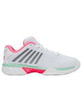 KSwiss Hypercourt Express 2 HB Clay/Sand Court Tennis Shoes white/pink/mint for women