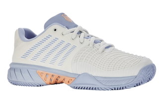 KSwiss Tennis Shoes Express Light 3 Clay/Sand Court White/Purple/Peach Ladies