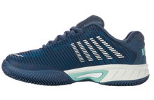 KSwiss Tennis Shoes Hypercourt Express 2 HB Clay/Sand Court 2024 Teal Blue/White Kids