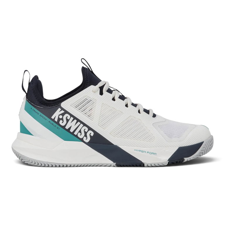 KSwiss Tennis Shoes K-Frame Speed Rublo Clay/Sand Court 2026 White/Carbon Grey/Blue Men's