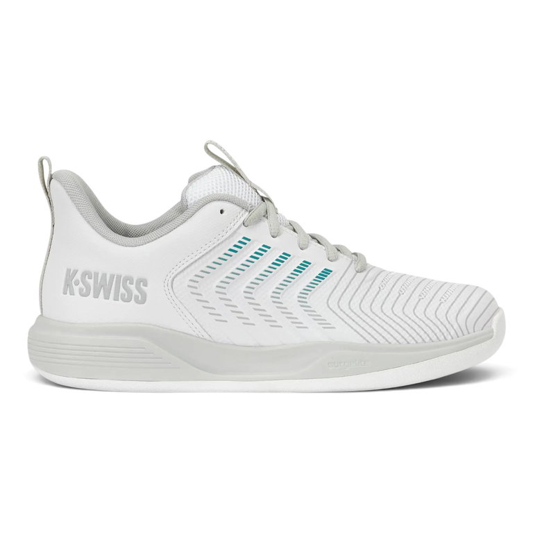 KSwiss Ultrashot Light Indoor/Carpet Tennis Shoes White/Grey Ladies