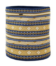 Kama multifunctional scarf (neck scarf) S35 - merino wool - blue/yellow - 1 piece