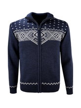 Kama Sweater Pullover 4065 Full Zip (Merinowolle) navyblau Herren