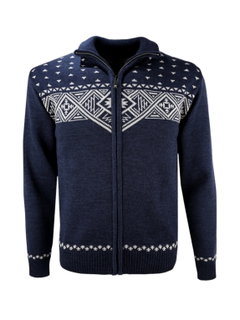 Kama Sweater Pullover 4065 Full Zip (Merinowolle) navyblau Herren