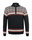 Kama Sweater Pullover 4097 Half Zip mit Nordischen Muster (Merinowolle, sehr warm) graphitgrau Herren