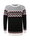 Kama Sweater Pullover 5045 mit Nordischen Muster (Merinowolle-Mischung) schwarz Damen