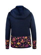 Kama Kapuzenpullover 5050 Full Zip (Merinowolle-Mischung, winddicht, atmungsaktiv) navyblau Damen