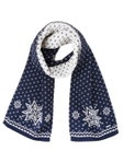 Kama Scarf (Merino Wool) S23 - navy blue/white 160cm x 25cm - 1 piece