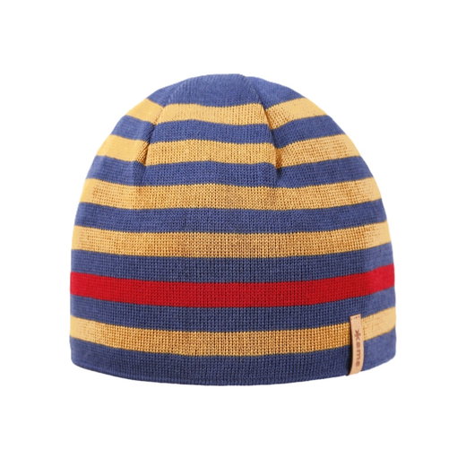 Kama Strickmütze (Beanie) A162 Merino - blau/rot/gelb - 1 Stück