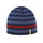 Kama knitted hat (beanie) A162 Merino - navy blue/blue/red - 1 piece