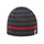 Kama knitted hat (beanie) A162 Merino - black/grey/red - 1 piece