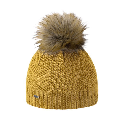 Kama Strickmütze (Bommel) A166 Merino - Damen gelb - 1 Stück