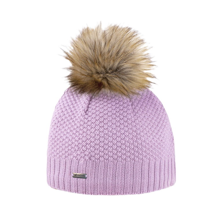 Kama Strickmütze (Bommel) A166 Merino - Damen pink - 1 Stück