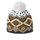 Kama knitted hat (pom-pom) A186 Kamakadze Merino - ladies graphite grey/yellow/white - 1 piece