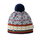 Kama knitted hat (pom-pom) AW76 Merino (windproof) - navy blue/white/red - 1 piece