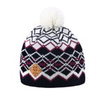 Kama Strickmütze (Bommel) A172 Merino - Damen navyblau/weiss- 1 Stück