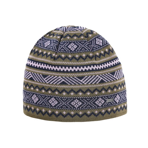 Kama Strickmütze (Beanie) A174 Merino - Damen dunkelgrün/schwarz/weiss - 1 Stück