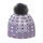 Kama knitted hat (pom-pom) A183 Merino - ladies violet/white - 1 piece