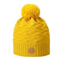 Kama knitted hat (pom-pom) AW71 Merino Kamakadze (windproof) - yellow - 1 piece