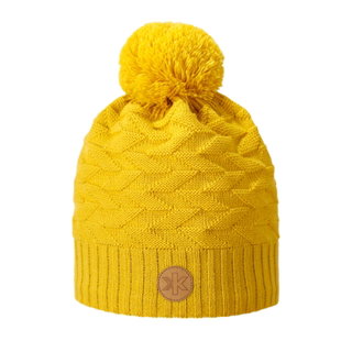 Kama Strickmütze (Bommel) AW71 Merino Kamakadze (winddicht) - gelb - 1 Stück