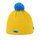 Kama Strickmütze (Bommel) K36 Merino Kamakadze - gelb/blau - 1 Stück