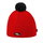 Kama knitted hat (pom-pom) K36 Merino Kamakadze - red/black - 1 piece