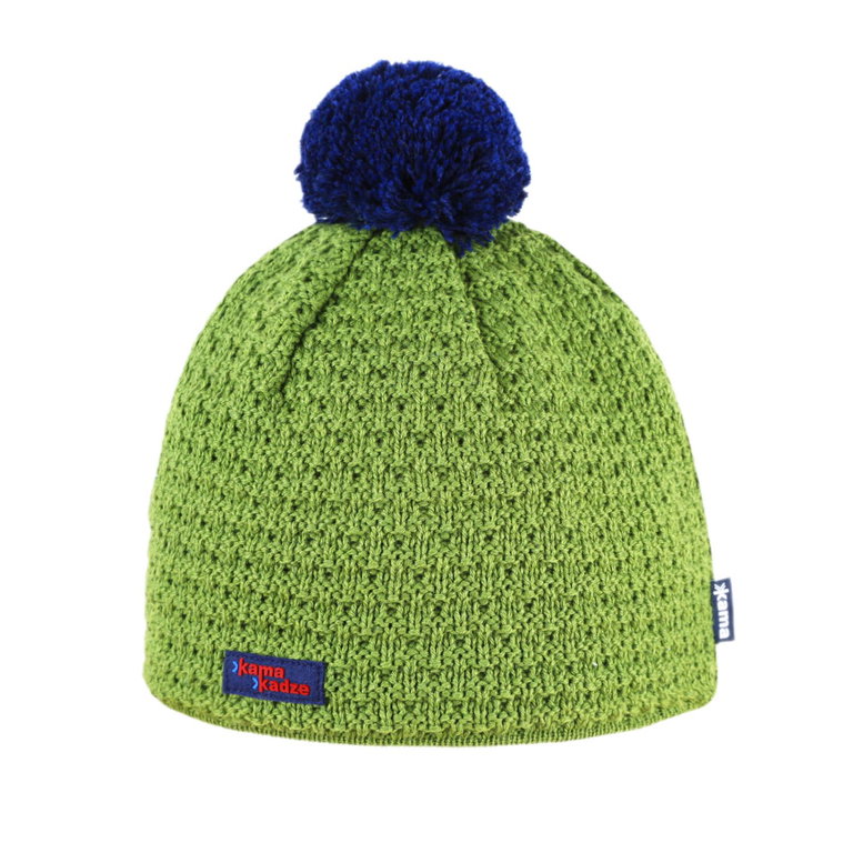 Kama Strickmütze (Bommel) K36 Merino Kamakadze - grün/blau - 1 Stück