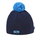 Kama knitted hat (pom-pom) K36 Merino Kamakadze - navy blue/blue - 1 piece