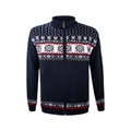 Kama Sweater Pullover 3054 Full Zip aus Merinowolle (Strickmaterial, winddicht) dunkelblau Herren