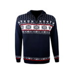 Kama Sweater Pullover 4054 Half Zip (warm, Strickmaterial) dunkelblau Herren