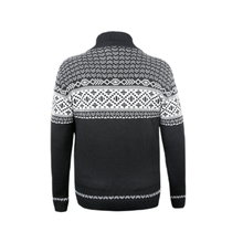 Kama Sweater Pullover 4064 Full Zip (Merinowolle-Mischung) schwarz Herren